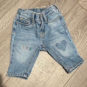Old Navy Baby Girl LOVE Heart Patch Jeans